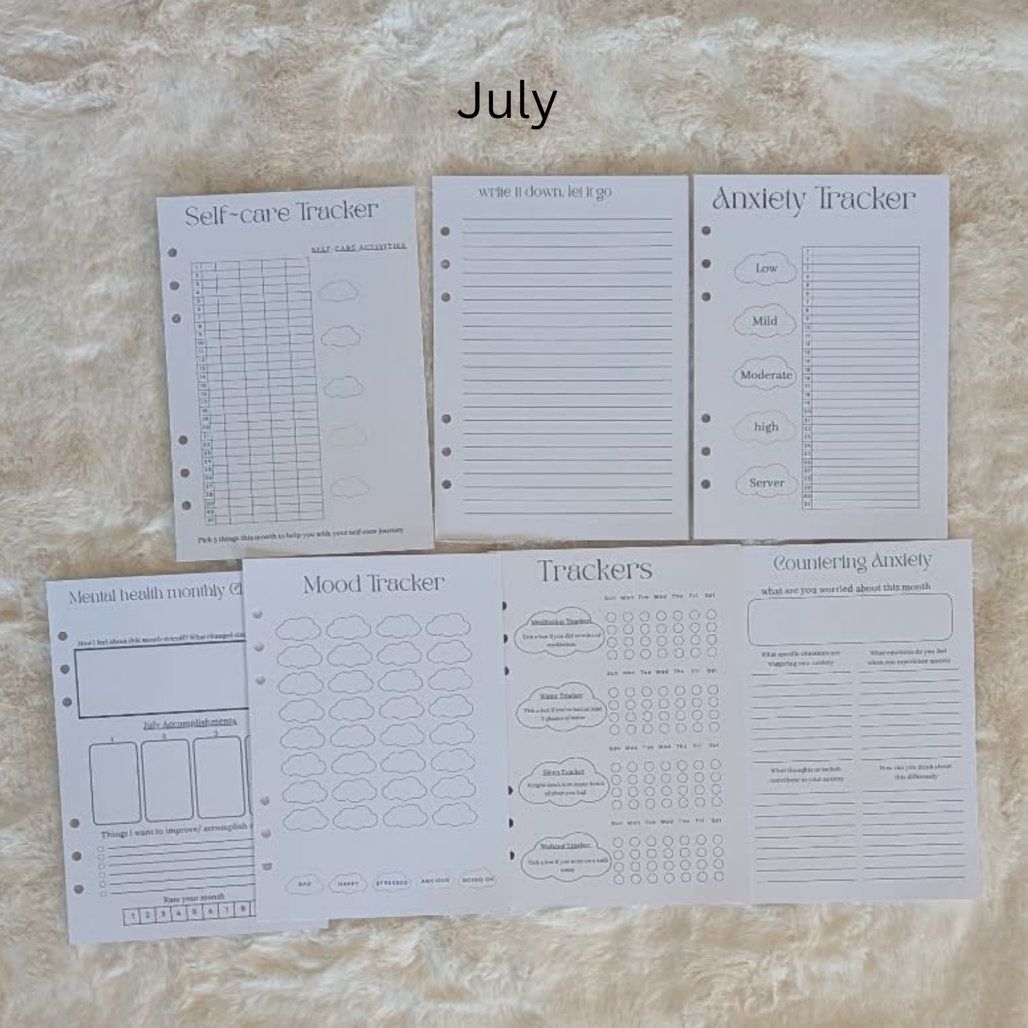 Mental Health Journal Inserts