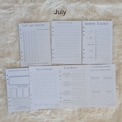 Mental Health Journal Inserts