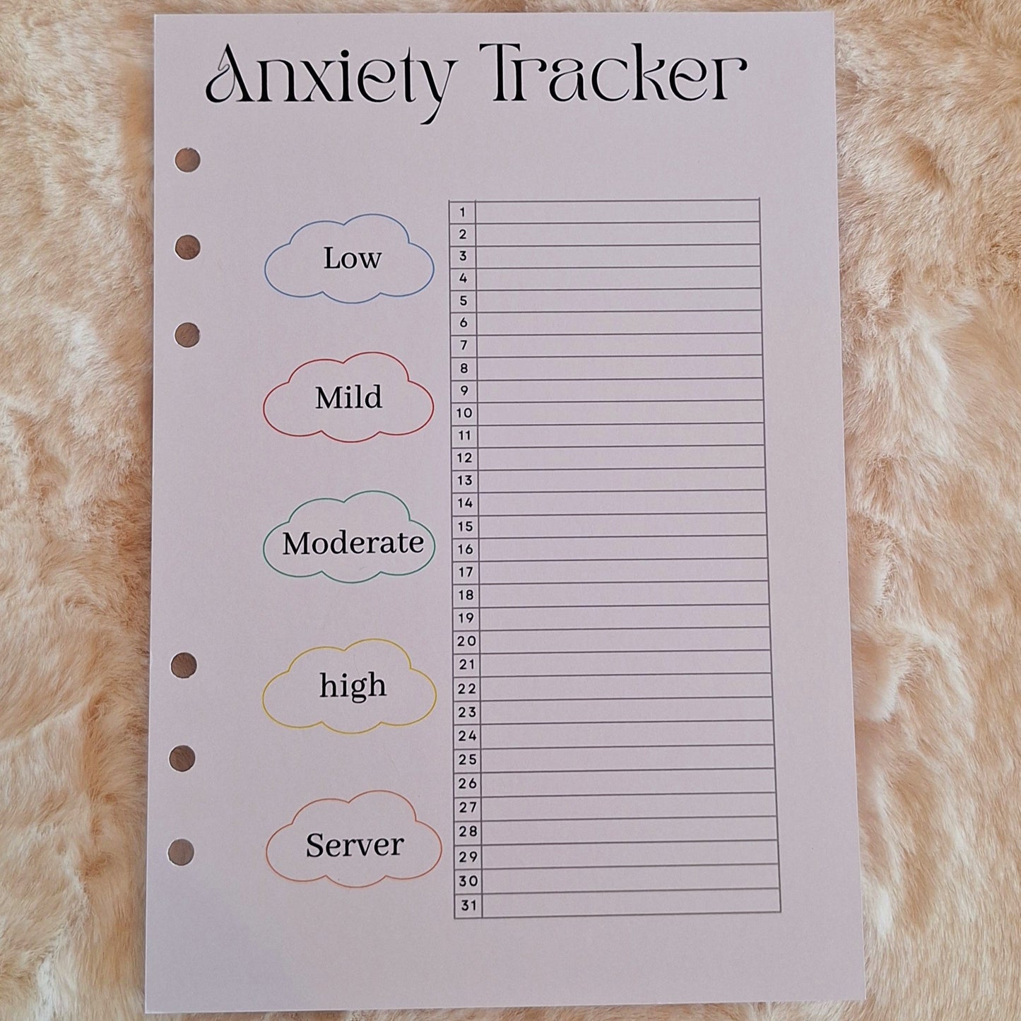 Mental Health Journal sheets