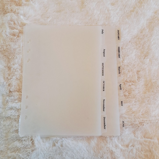 Monthly 12 page Dividers
