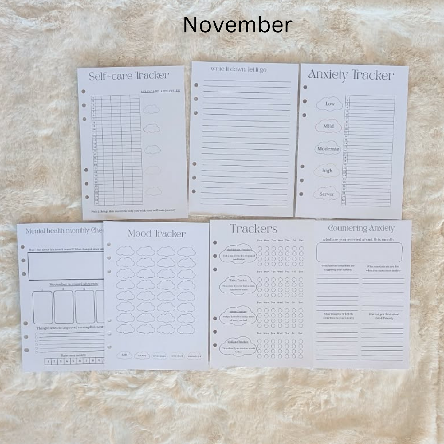 Mental Health Journal Inserts