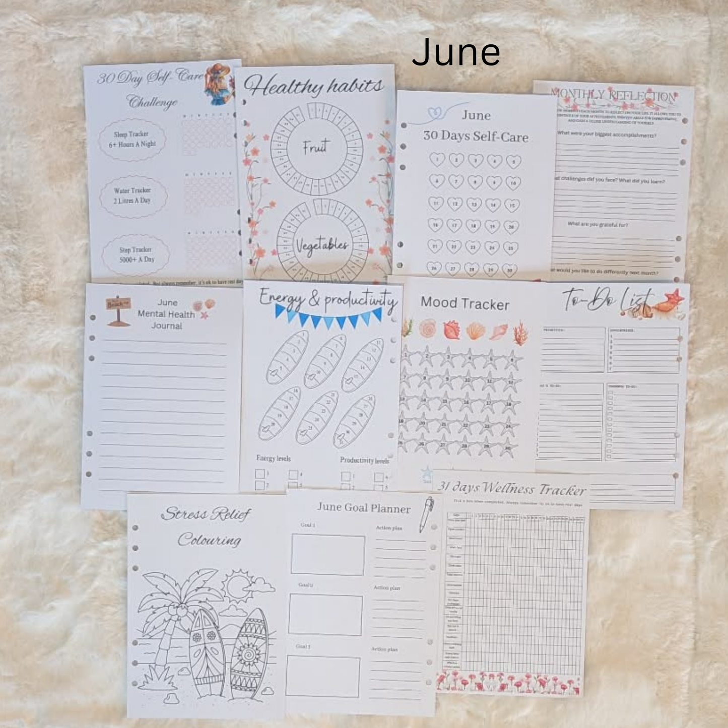 wellness Journal Inserts