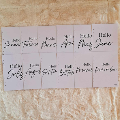 Monthly Spread sheets