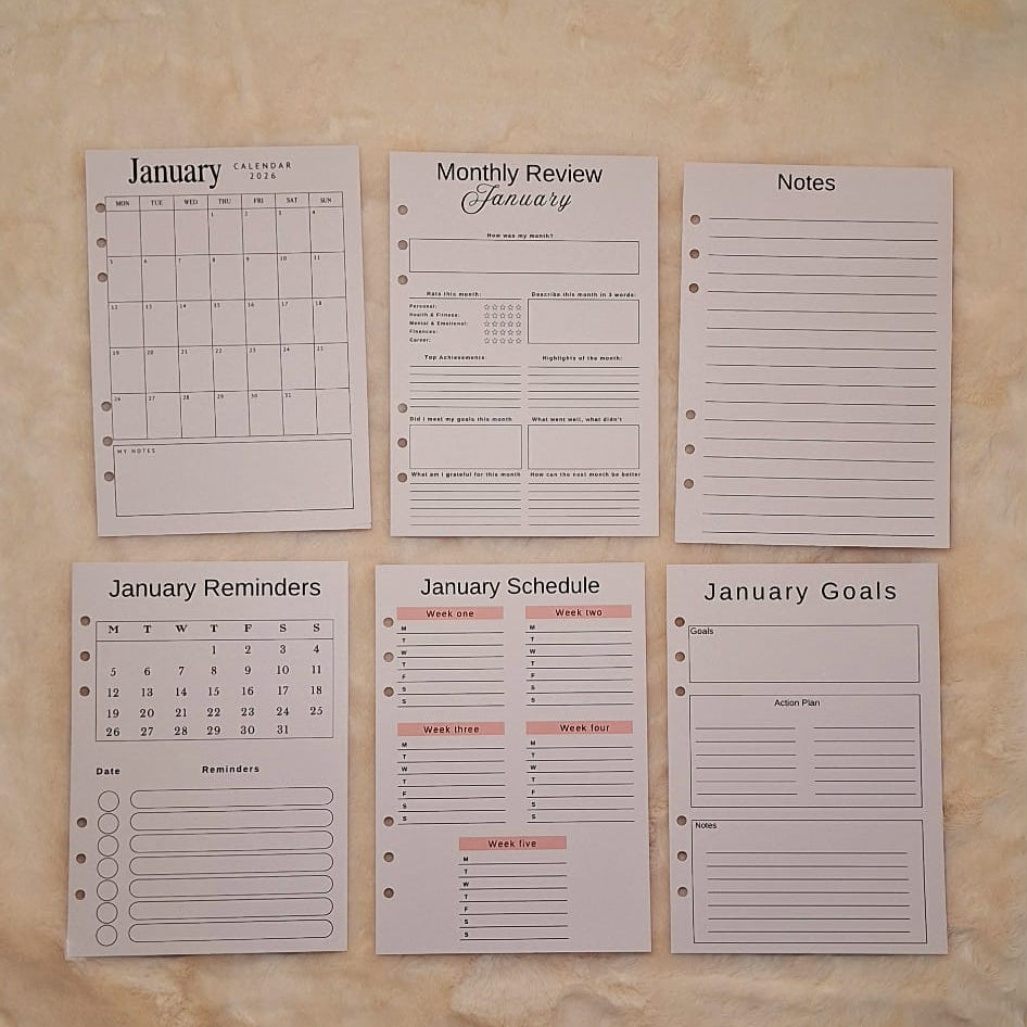 Personalised 2026 Planner