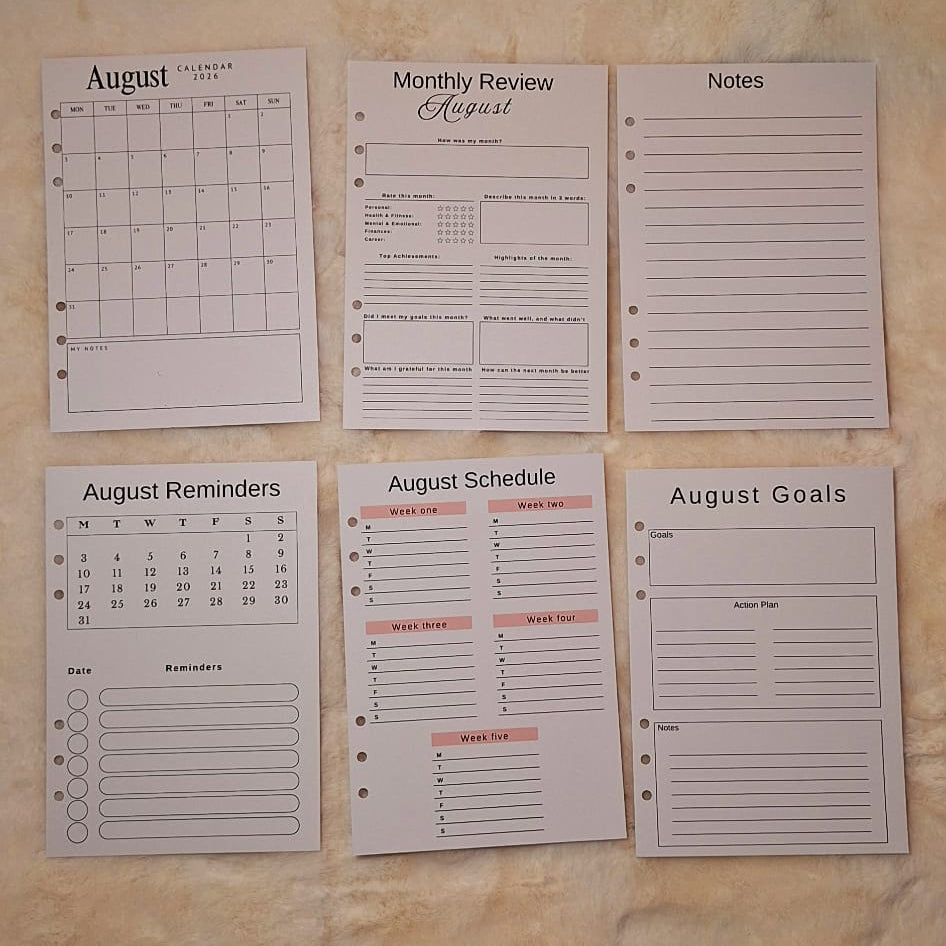 Personalised 2026 Planner