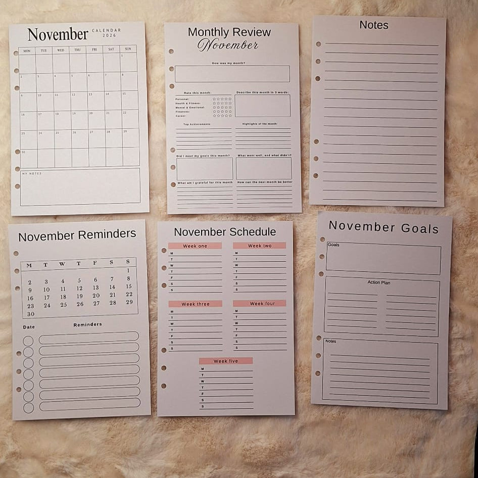 Personalised 2026 Planner