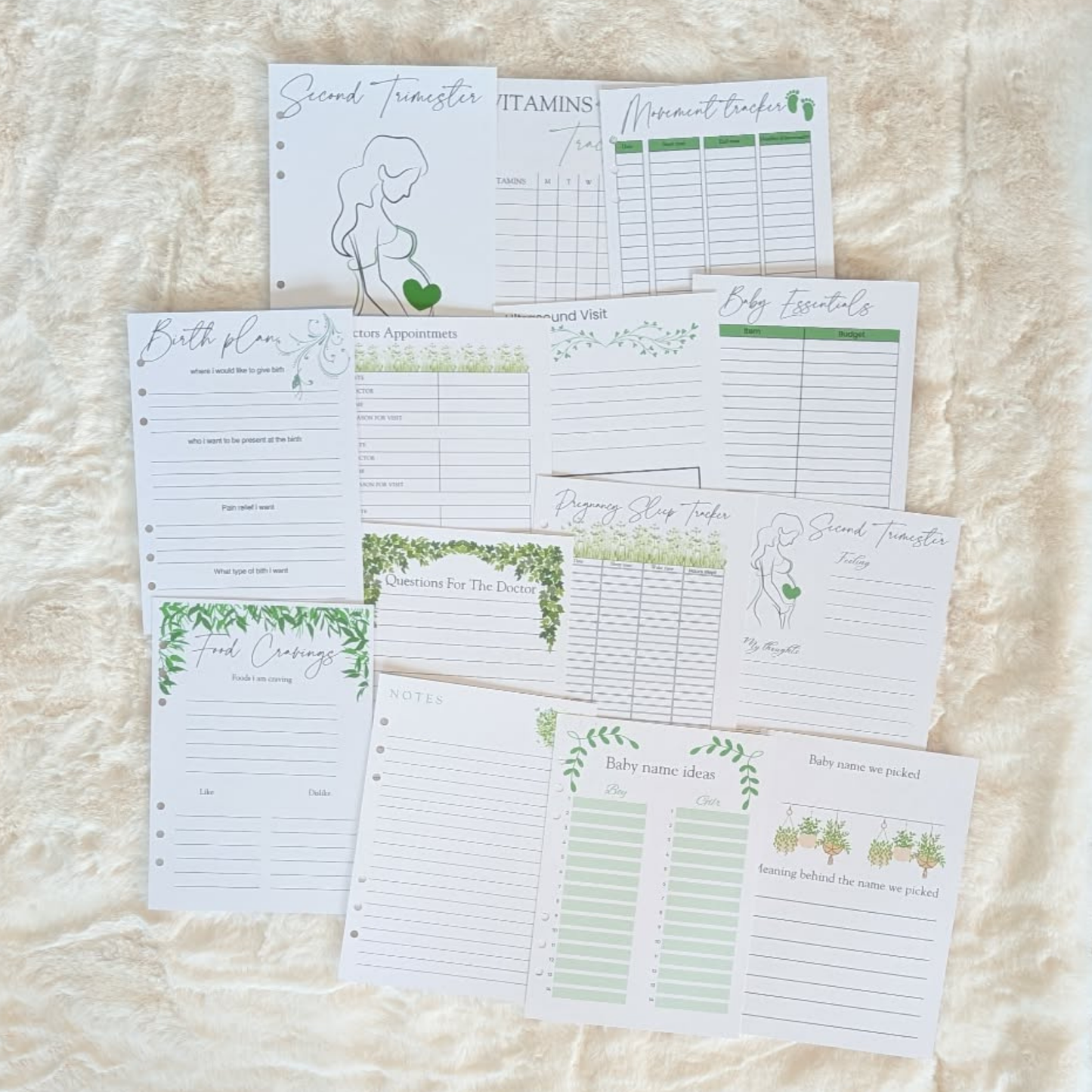 Pregnancy Journal Inserts