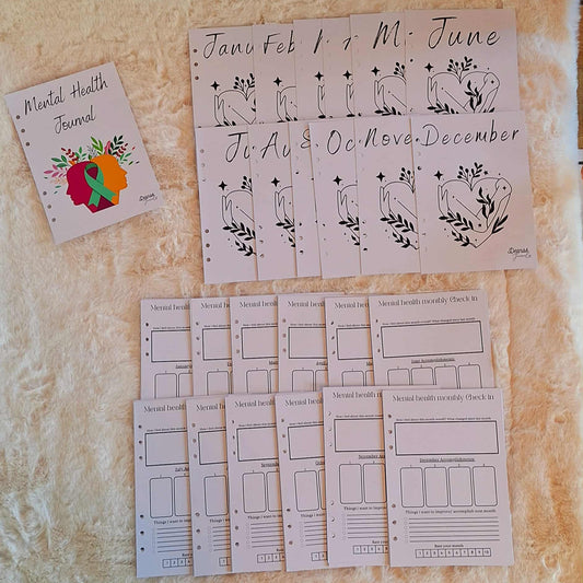 Mental Health Journal sheets